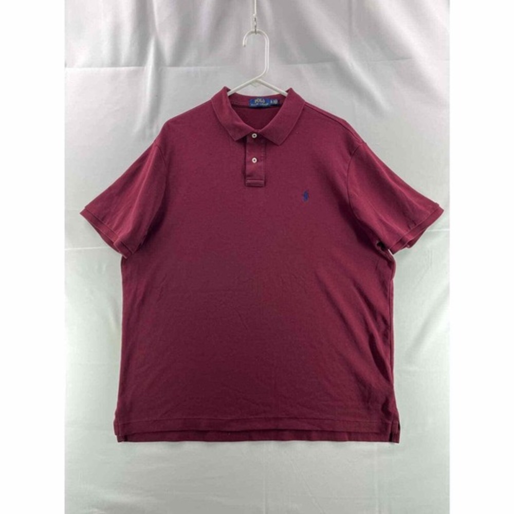 Polo by Ralph Lauren Men Polo Shirt XL Red Short Sleeve Buttons Embroidered Logo